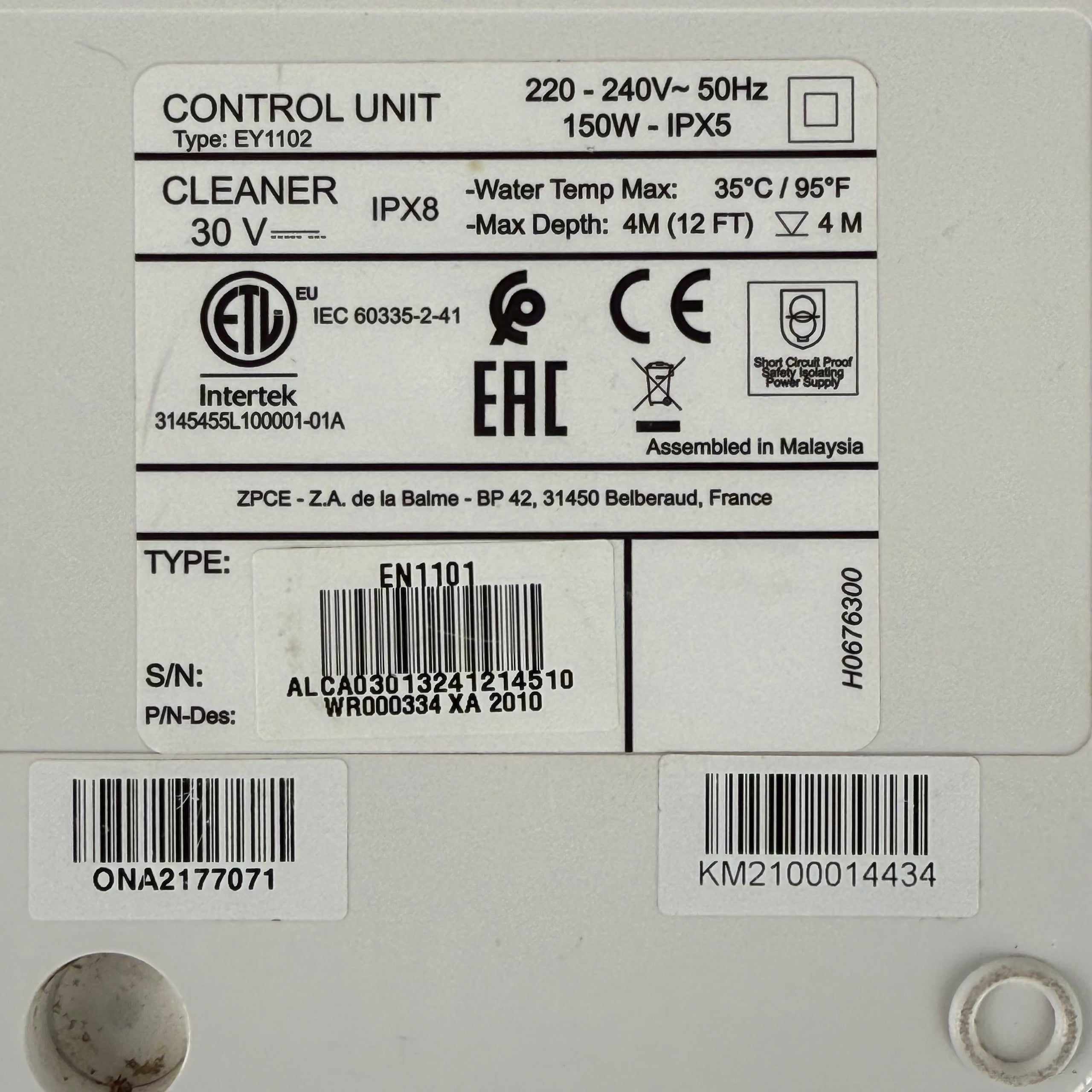 Alimentator pentru robot de curățare piscină Zodiac Voyager / Cnx / XA / R0899000 - EN1101 - Recondiționat (Garanție 12 luni)