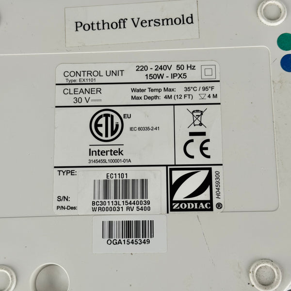 Alimentator pentru robot de curățare piscinas Zodiac Vortex / RV - R0637100 - EC1101 - Recondiționat (Garanție 12 luni)