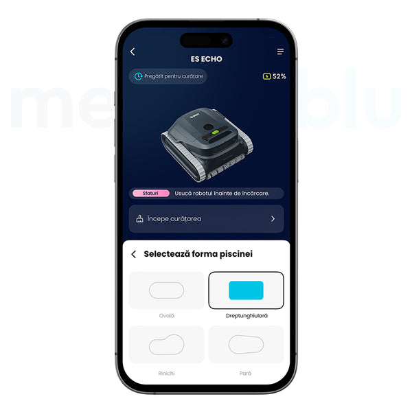BWT ES Echo Fără Fir | Robot Aspirator de Piscină cu Aplicație Wi-Fi pentru Fund, Pereți și Linia Apei, Noutate 2026
