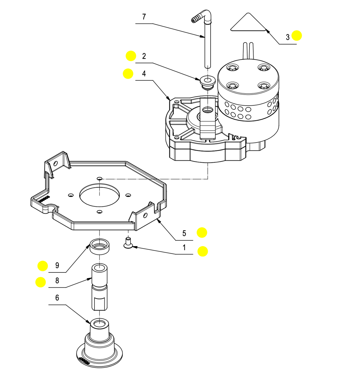 Motor Perie Mașină de Spălat Pardoseli Comac Vispa XS / Fimap Genie XS - 439433 36V 90W | Recondiționat (Garanție 12 luni)