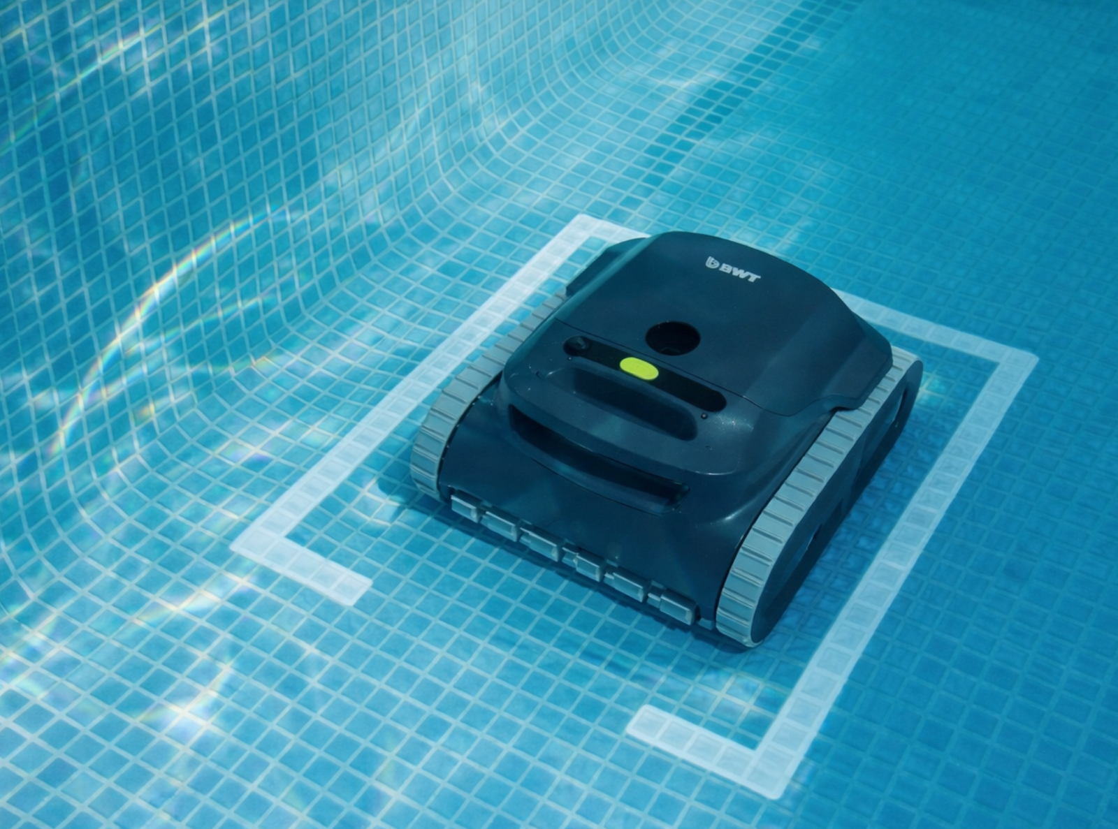 Parcare automată lângă marginea piscinei la finalul ciclului