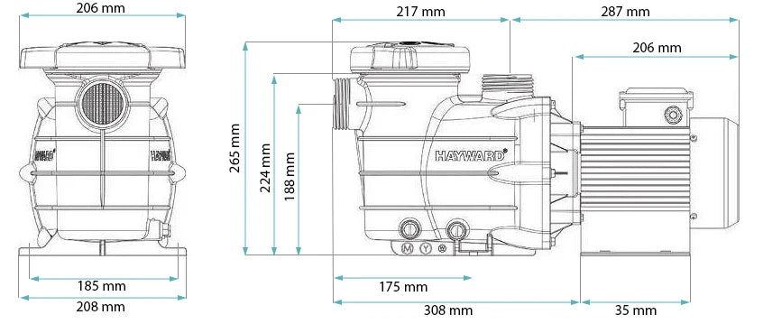 Pompa piscină Hayward Powerline PL 0,5 HP – 9,7 m³/h