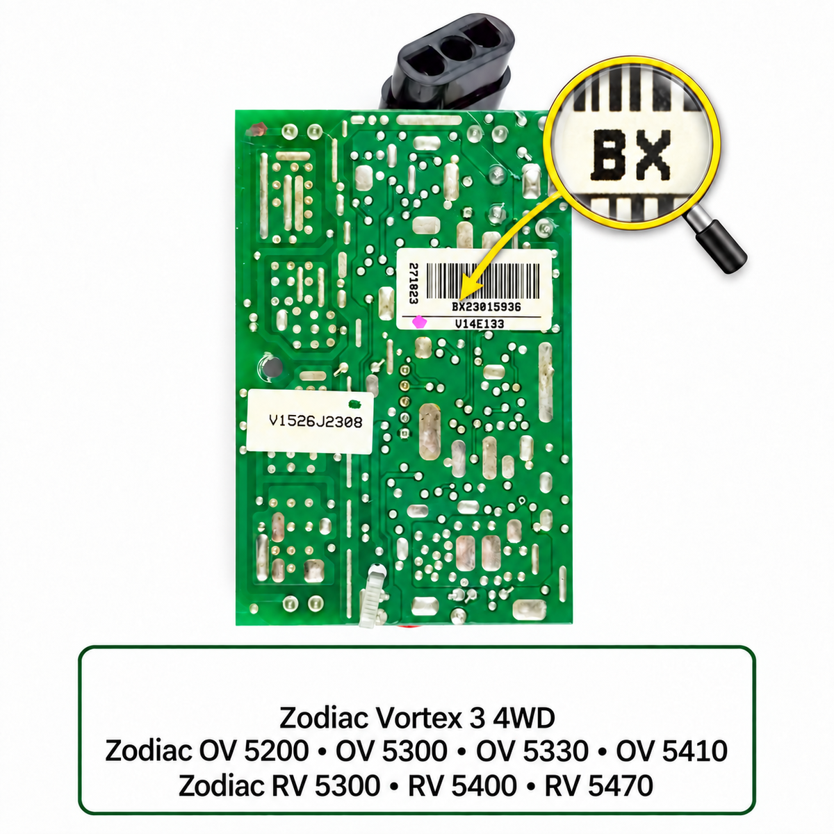 Placă Electronică Robot Zodiac Vortex 3 4WD / OV 5200-5300-5330-5410 / RV 5300-5400-5470 Tip C | Recondiționată (Garanție 12 Luni)